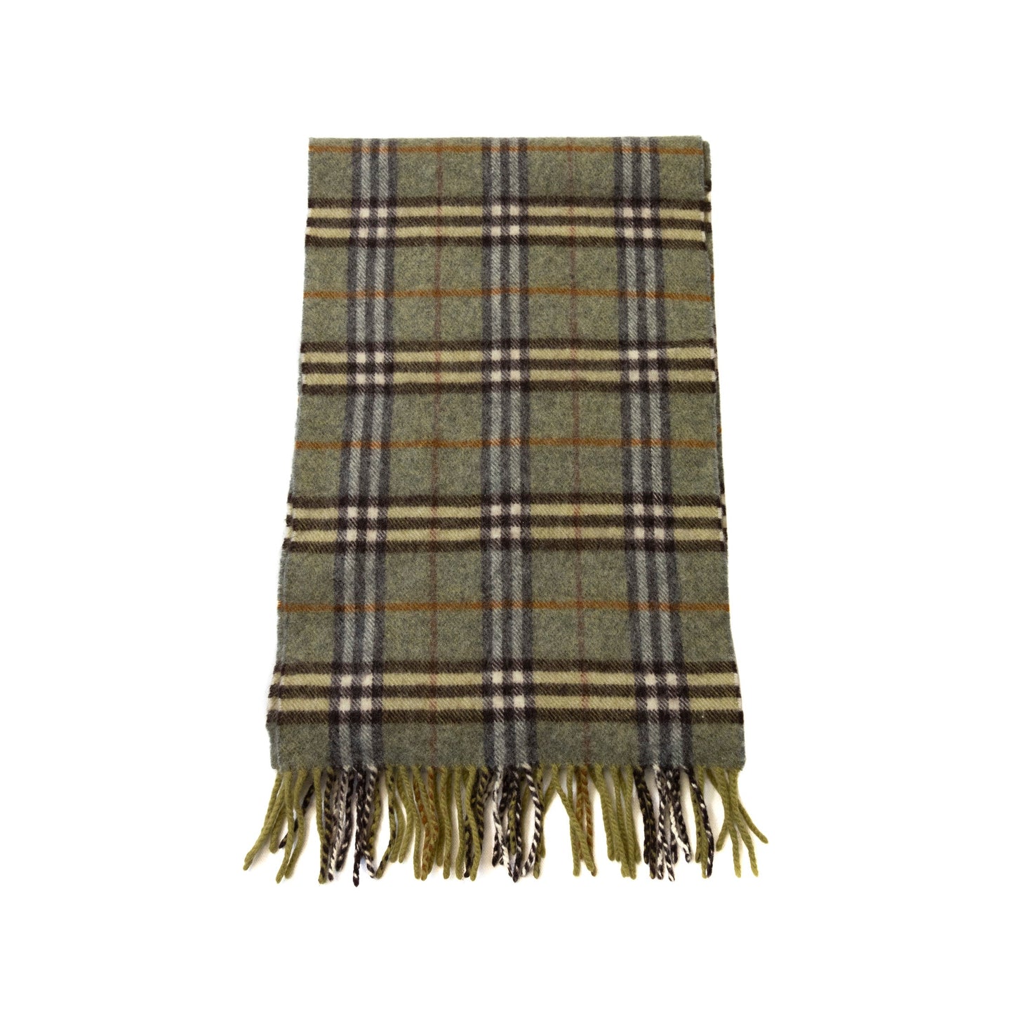 Burberry Olive Nova Check Lambswool Scarf