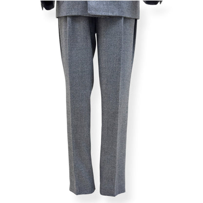 THOM SWEENEY DOUBLE BREASTED WOOL SUIT GREY CHECK 54 / XL | XL, Grey