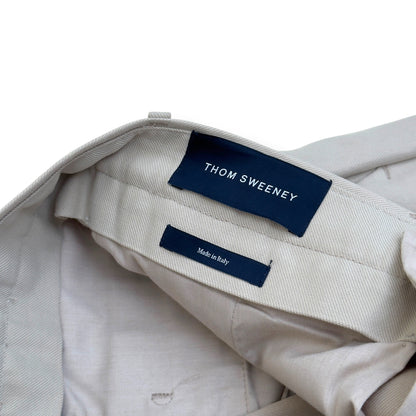THOM SWEENEY COTTON BLEND TROUSERS LIGHT GREY 50 / M | Medium, Grey
