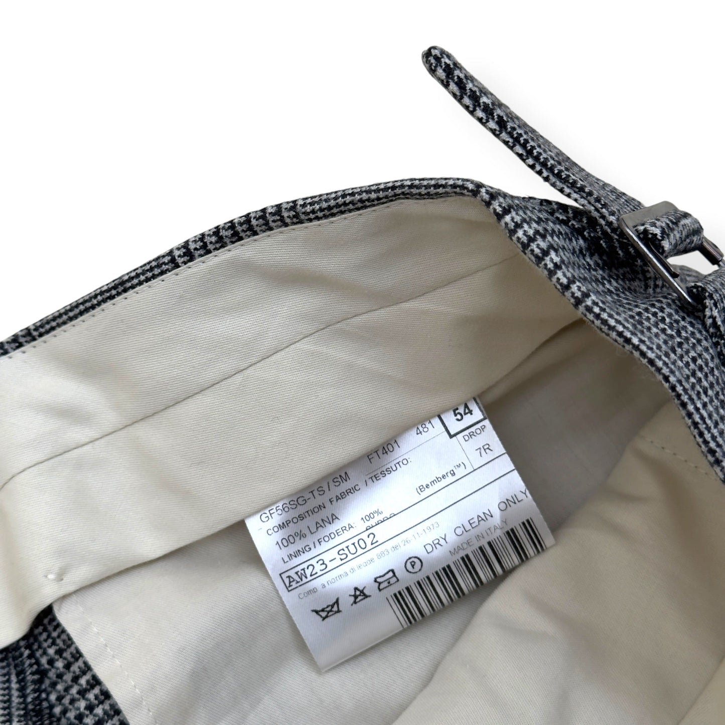 THOM SWEENEY DOUBLE BREASTED WOOL SUIT GREY CHECK 54 / XL | XL, Grey