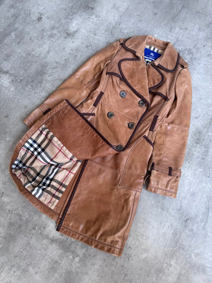 Burberry Blue Label Double Breasted Leather Trench SC: 5782
