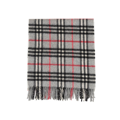 Burberry Grey Nova Check Cashmere Scarf