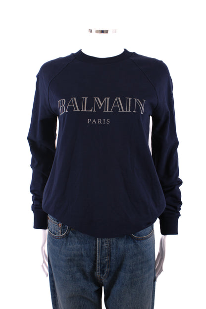 Balmain Logo Sweatshirt Navy 8 | Default Title, Navy