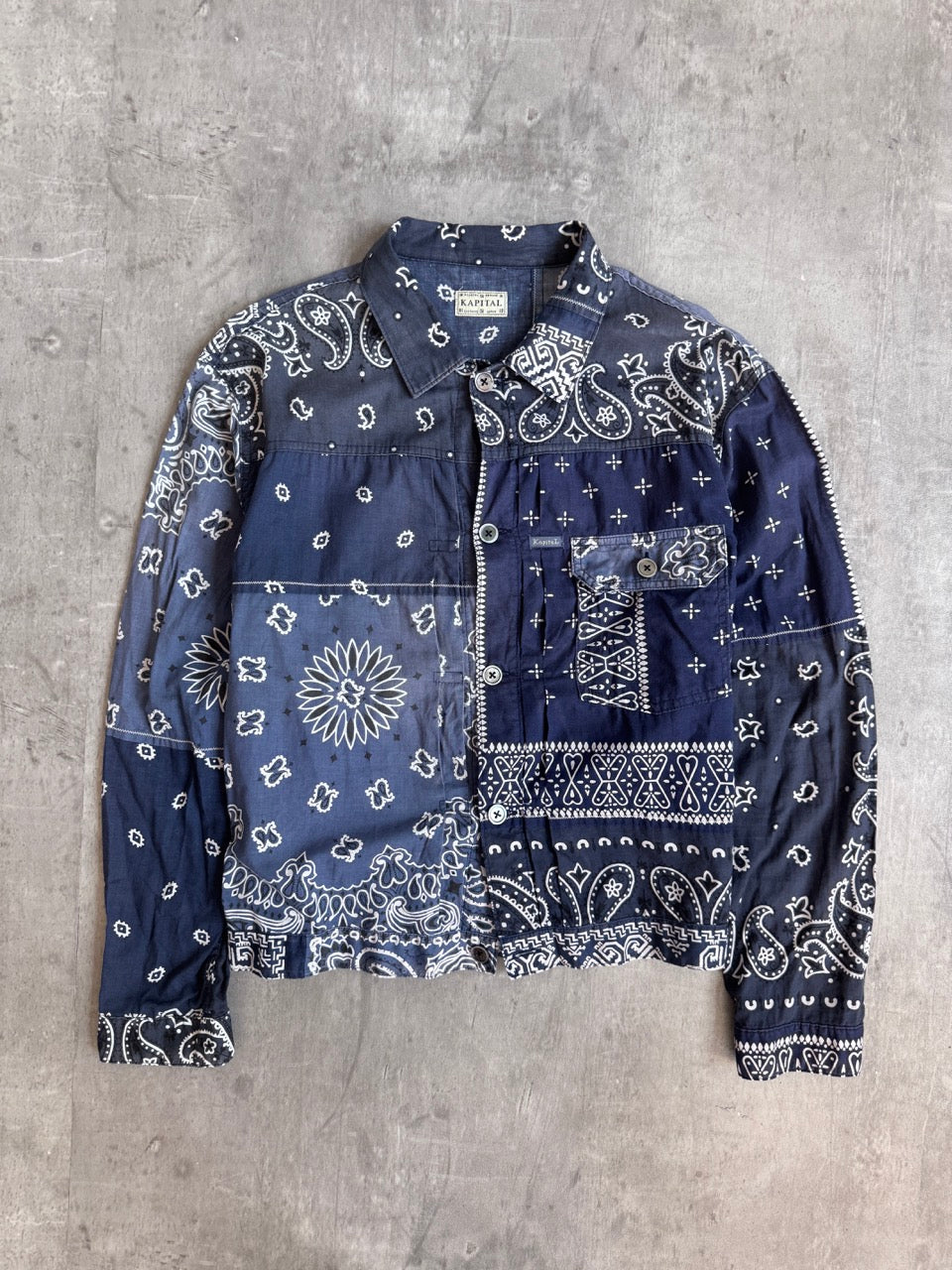 Kapital Navy Lightweight Paisley Overshirt