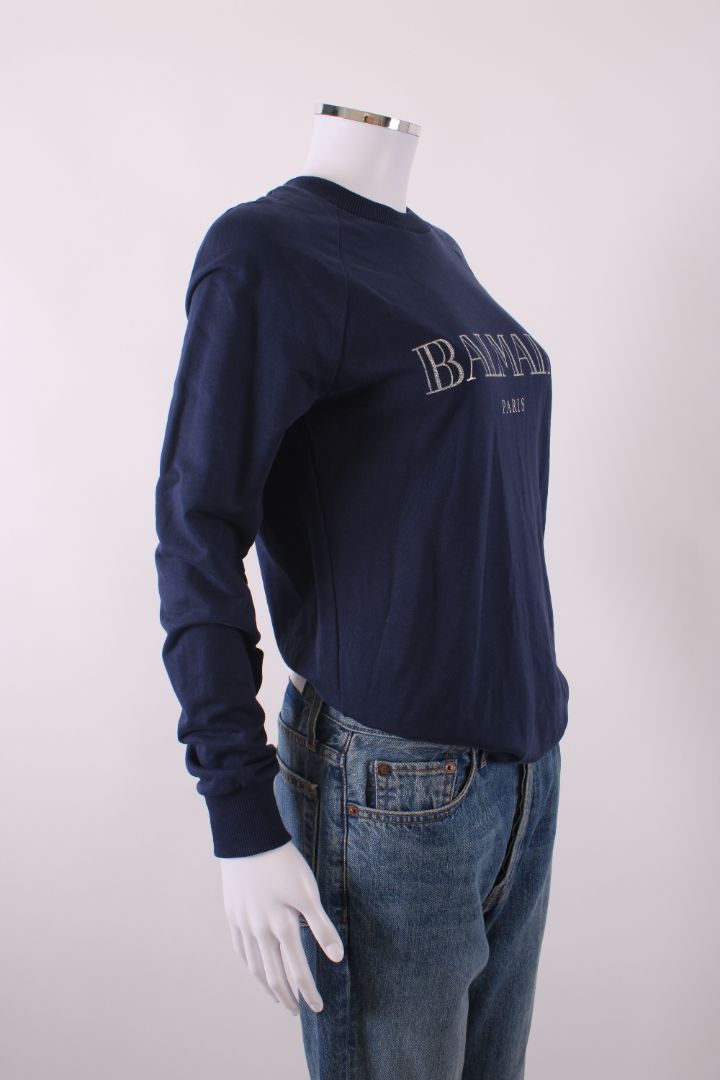 Balmain Logo Sweatshirt Navy 8 | Default Title, Navy