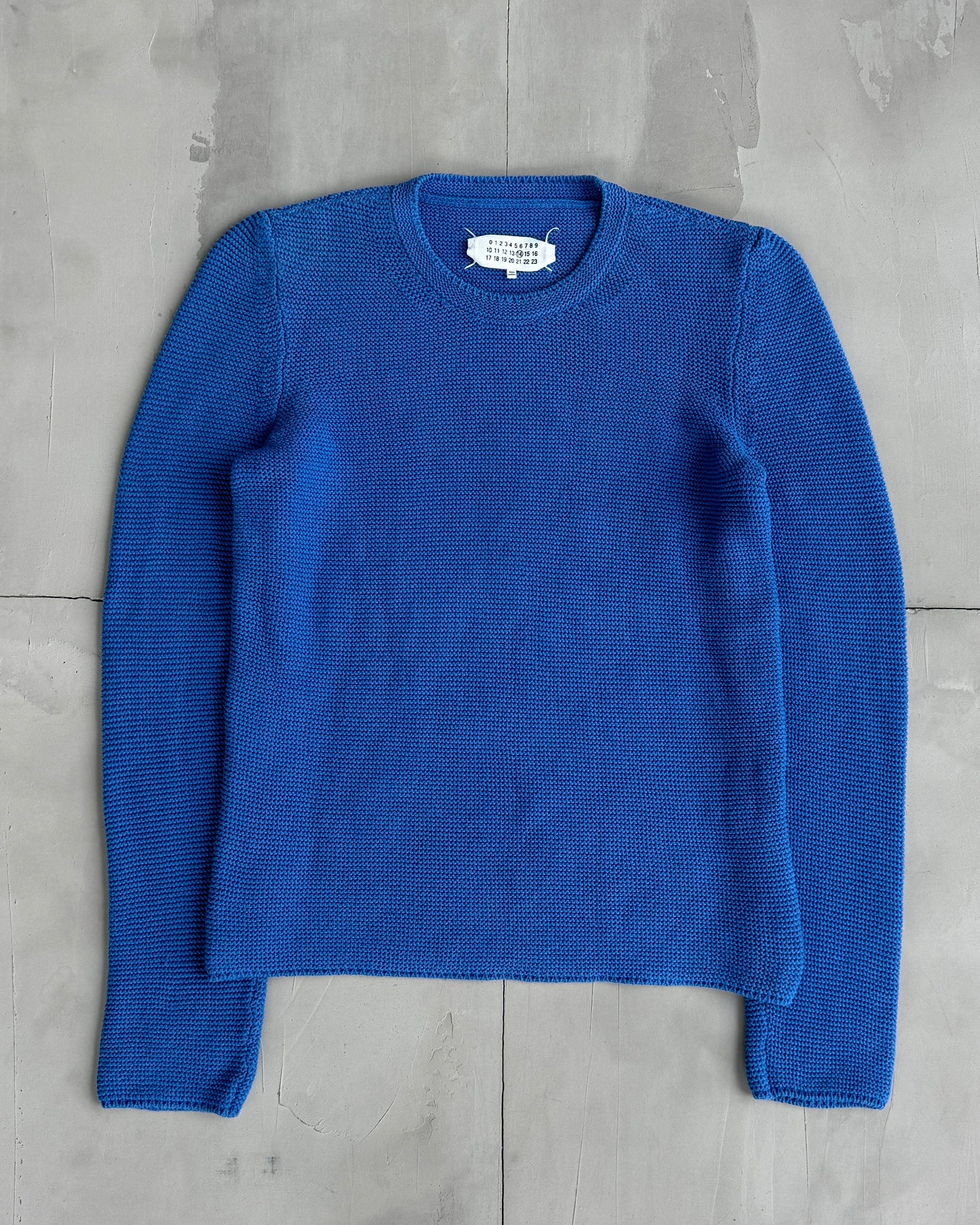 MAISON MARTIN MARGIELA AW14 KNITTED SWEATSHIRT | Medium, Blue