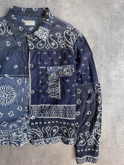 Kapital Navy Lightweight Paisley Overshirt