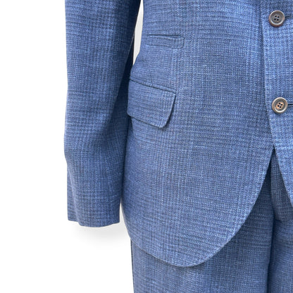 BRUNELLO CUCINELLI WOOL LINEN SUIT BLUE 52 / 54 / XL | XL, Blue