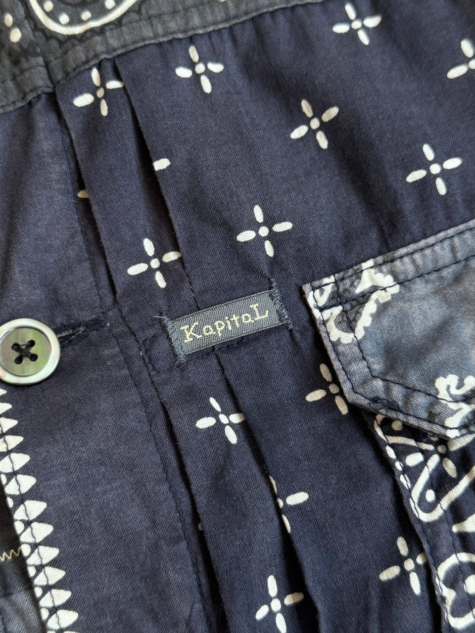 Kapital Navy Lightweight Paisley Overshirt