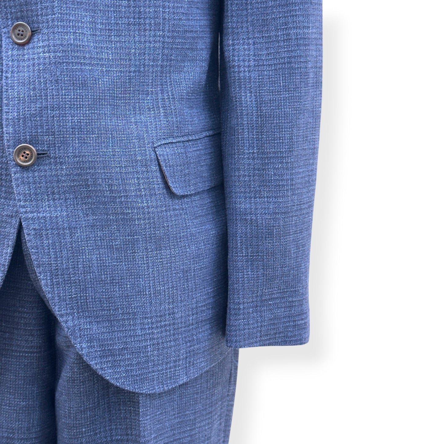BRUNELLO CUCINELLI WOOL LINEN SUIT BLUE 52 / 54 / XL | XL, Blue
