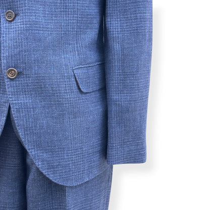BRUNELLO CUCINELLI WOOL LINEN SUIT BLUE 52 / 54 / XL | XL, Blue