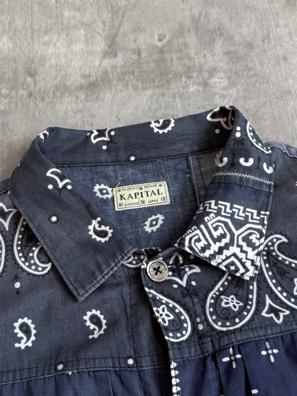 Kapital Navy Lightweight Paisley Overshirt