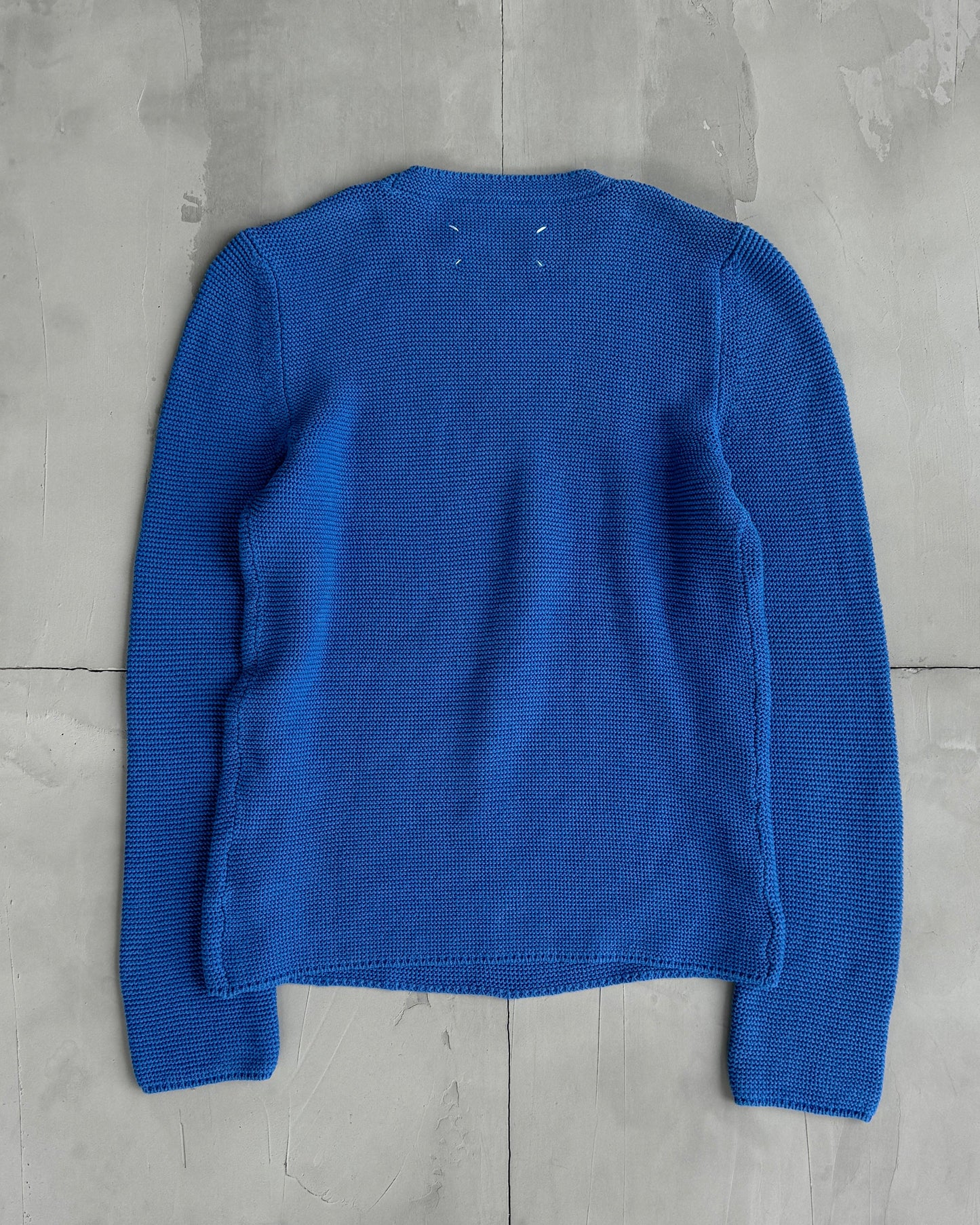 MAISON MARTIN MARGIELA AW14 KNITTED SWEATSHIRT | Medium, Blue