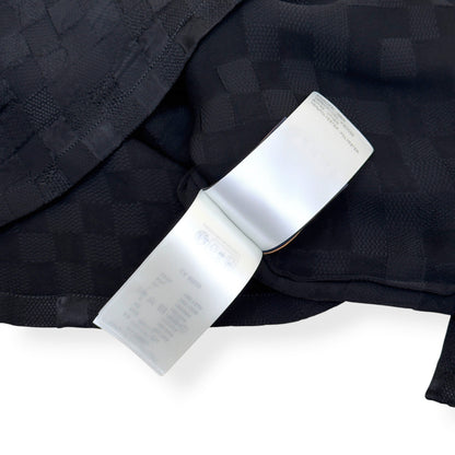 LOUIS VUITTON DAMOFLAGE JACQUARD SILK SHIRT BLACK XL | XL, Black