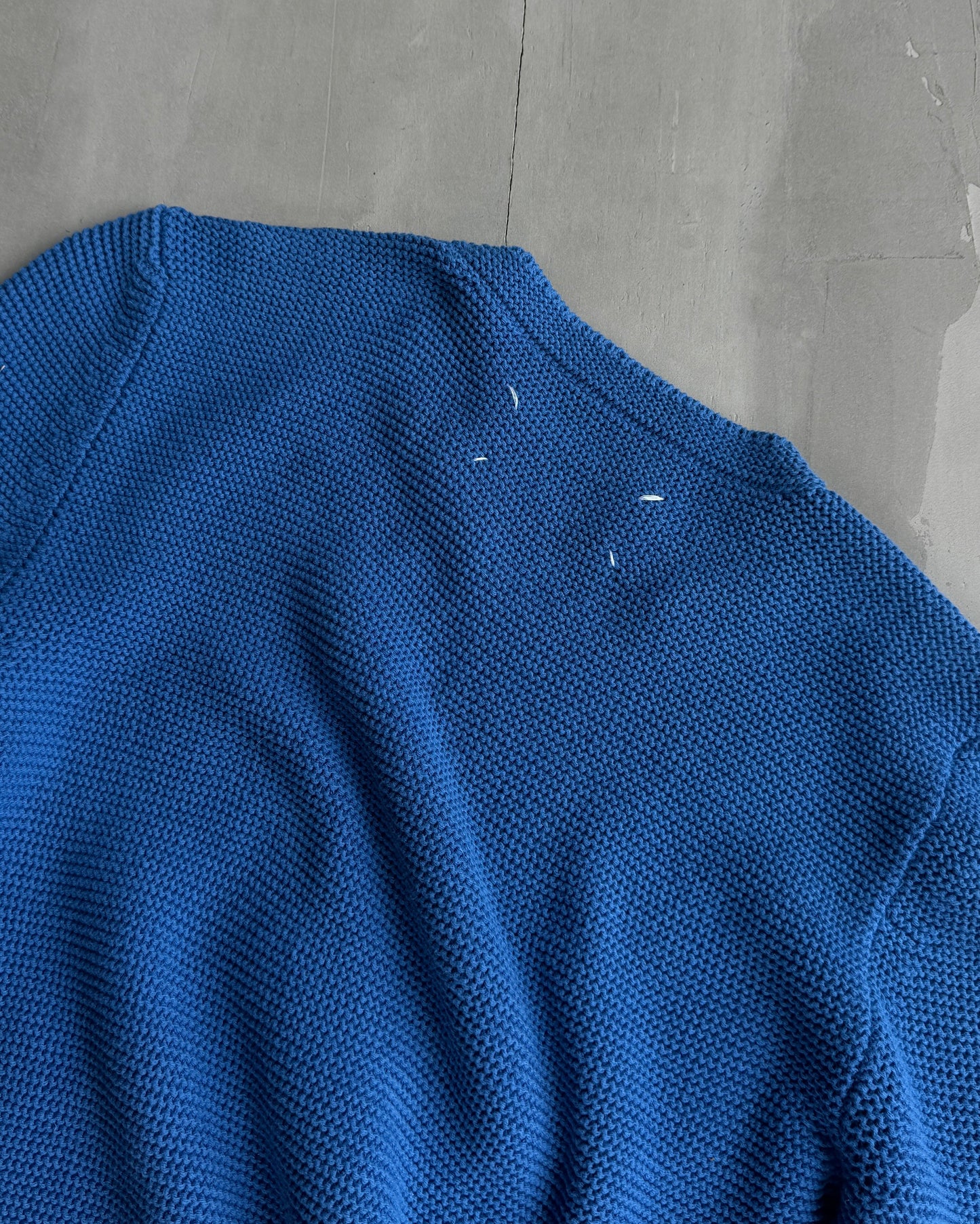 MAISON MARTIN MARGIELA AW14 KNITTED SWEATSHIRT | Medium, Blue