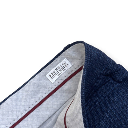 BRUNELLO CUCINELLI WOOL LINEN SUIT BLUE 52 / 54 / XL | XL, Blue