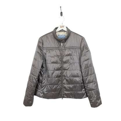 Prada Logo Plaque Quilted Puffer Jacket