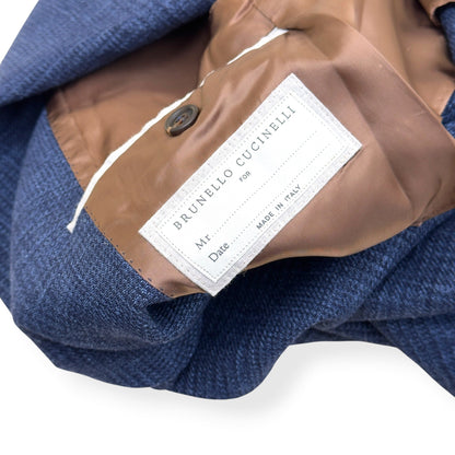 BRUNELLO CUCINELLI WOOL LINEN SUIT BLUE 52 / 54 / XL | XL, Blue