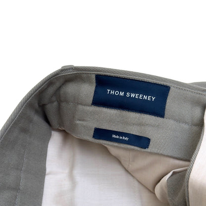 THOM SWEENEY COTTON TROUSERS OLIVE 50 / M | Medium, Olive