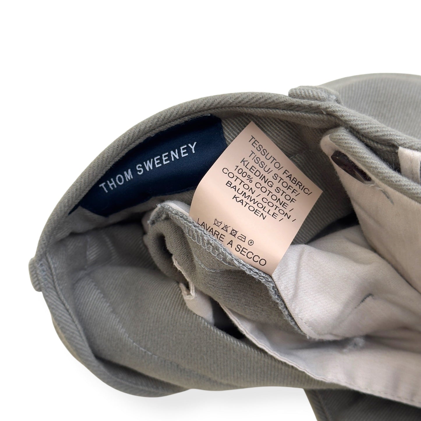 THOM SWEENEY COTTON TROUSERS OLIVE 50 / M | Medium, Olive