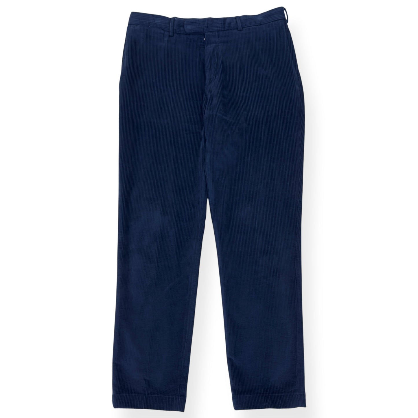 THOM SWEENEY CORDUROY  COTTON BLEND TROUSERS NAVY 50 / M | Medium, Navy