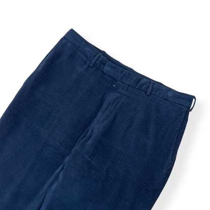 THOM SWEENEY CORDUROY  COTTON BLEND TROUSERS NAVY 50 / M | Medium, Navy