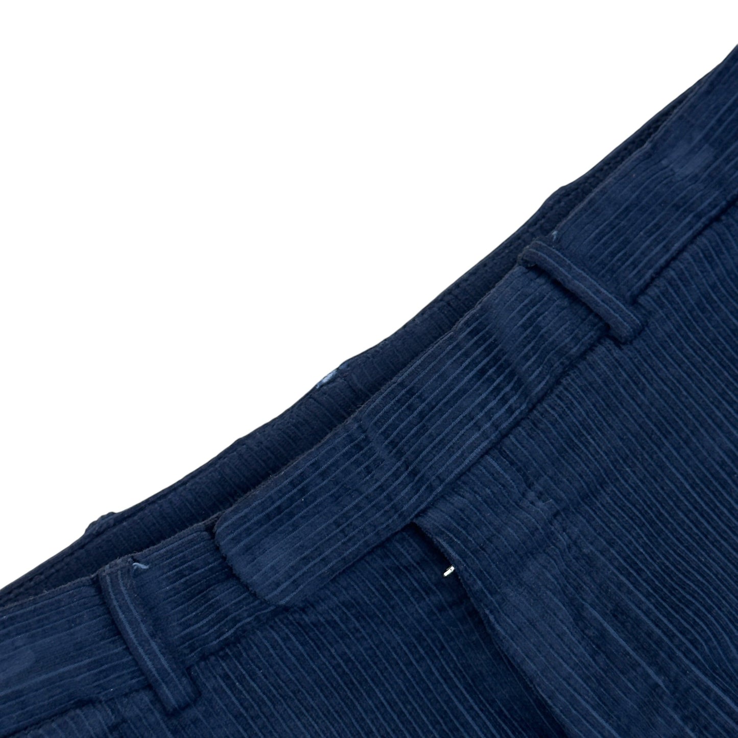 THOM SWEENEY CORDUROY  COTTON BLEND TROUSERS NAVY 50 / M | Medium, Navy