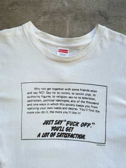 F/W 2016 Supreme 'Just Say No' Graphic Tee