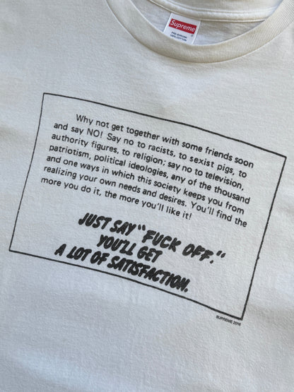 F/W 2016 Supreme 'Just Say No' Graphic Tee