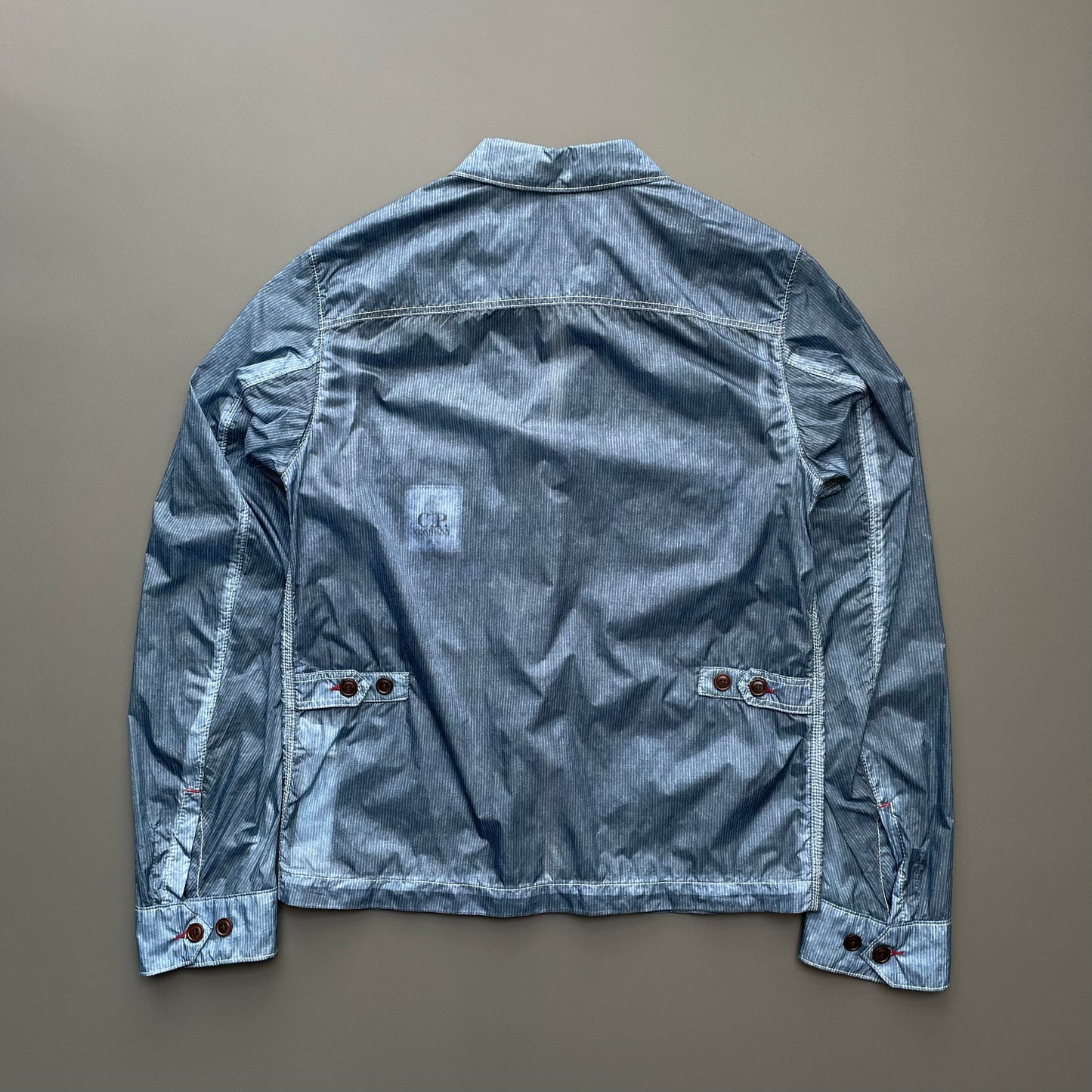 C.P. Company Blue Two-Tone Lightweight Nylon Overshirt | Small, Blue
