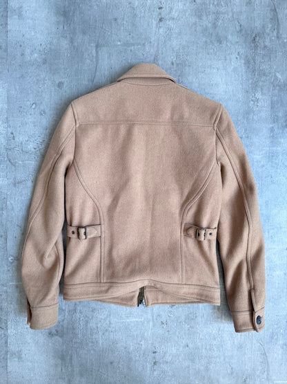 Tete Homme Beige Wool Tech Jacket