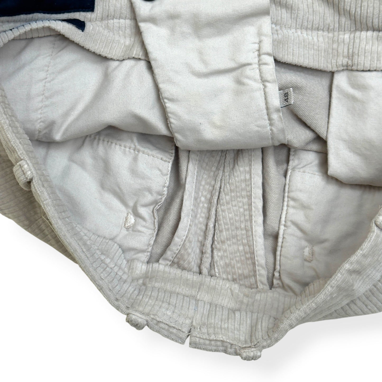THOM SWEENEY CORDUROY COTTON BLEND TROUSERS CREAM 48 / S | Small, Cream