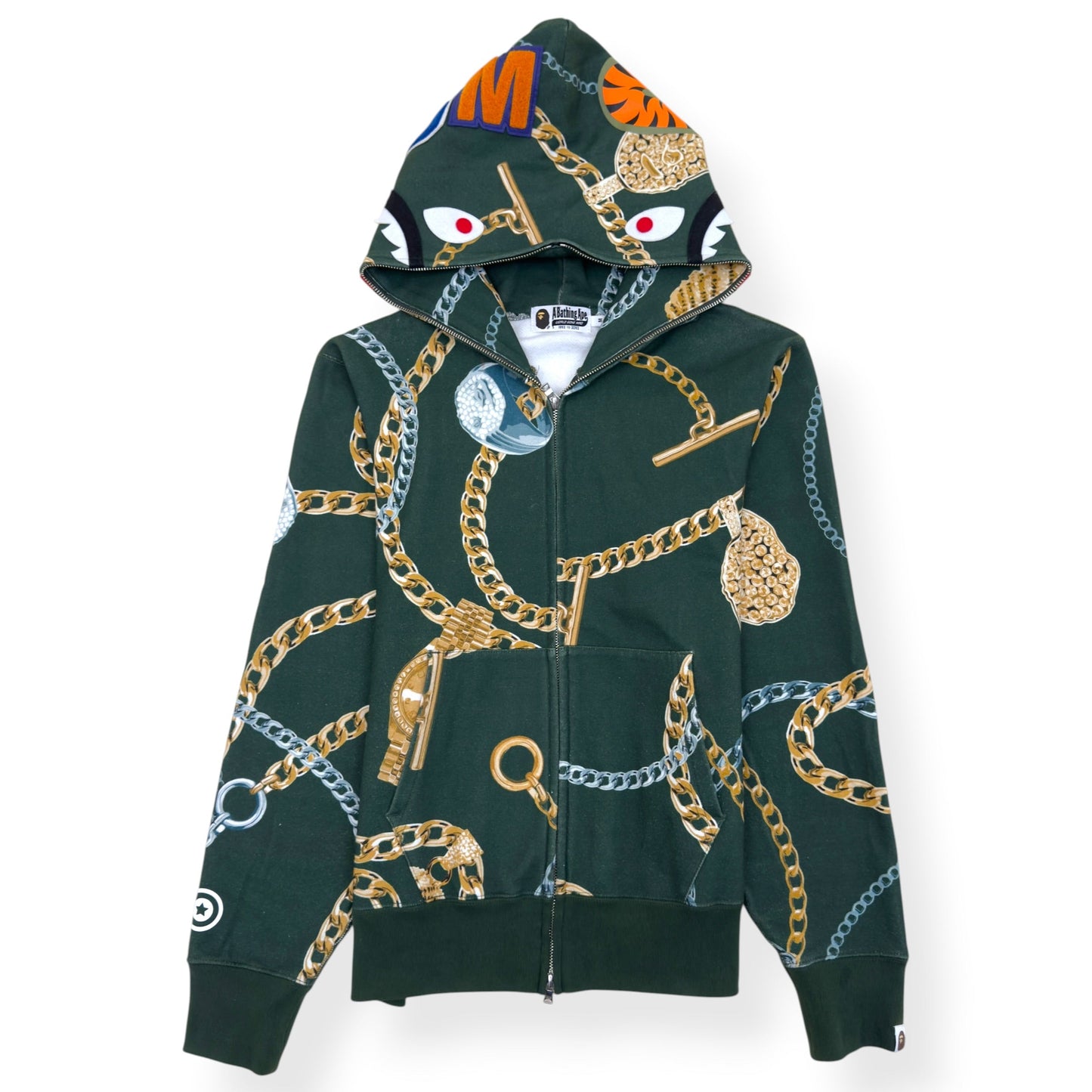 BAPE SHARK FULL-ZIP HOODIE GREEN M | Medium, Green