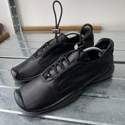 Prada Sport Black SS99 Leather Toggle Trainers | LARGE, Black