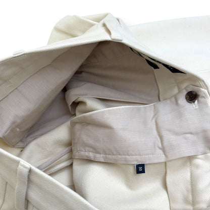 THOM SWEENEY COTTON TROUSERS CREAM 50 / M | Medium, Cream
