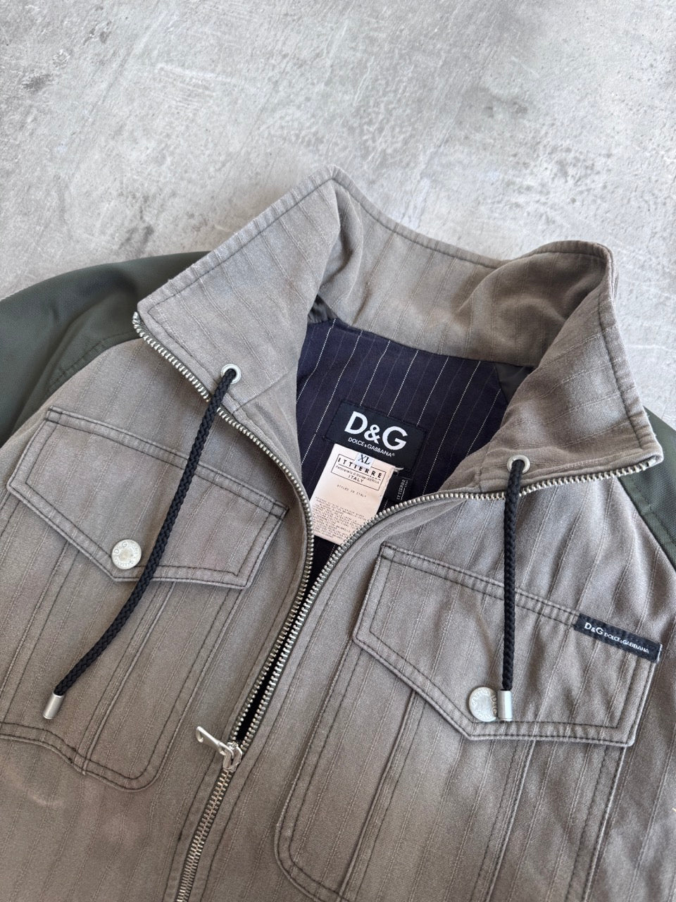 D&G Shock Pop Club Bomber Hybrid Utility Jacket