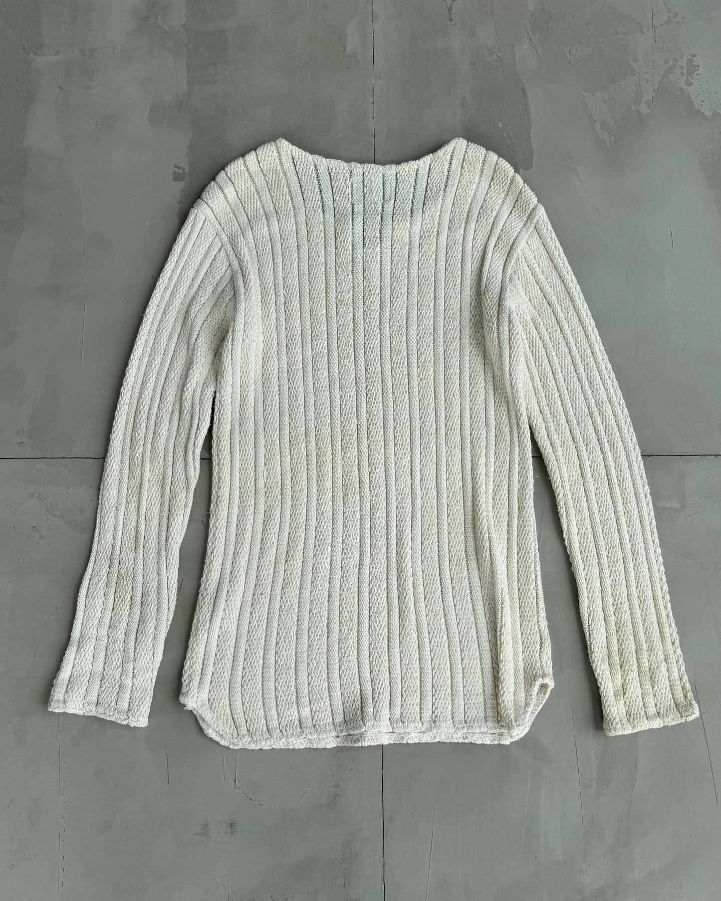 ARMANI JEANS V NECK KNIT SWEATER - L