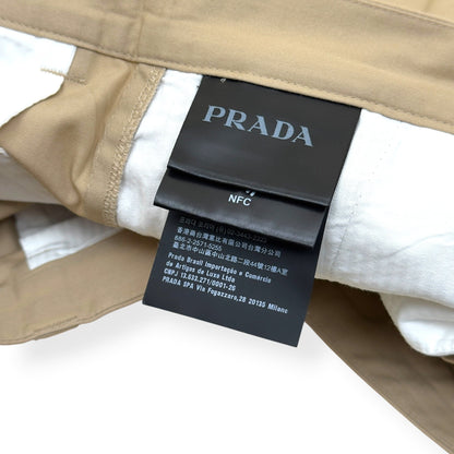 PRADA POPLIN BERMUDA SHORTS BEIGE 54 / L | Large, Beige