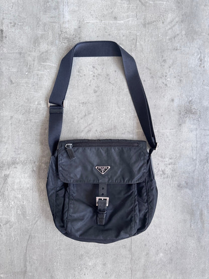 Prada Tessuto Black Nylon Shoulder Bag
