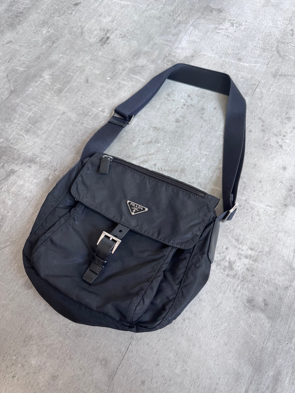 Prada Tessuto Black Nylon Shoulder Bag