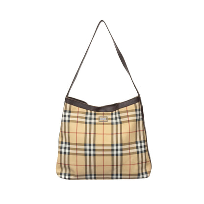 Burberry Novacheck Canvas Leather Shoulder Bag