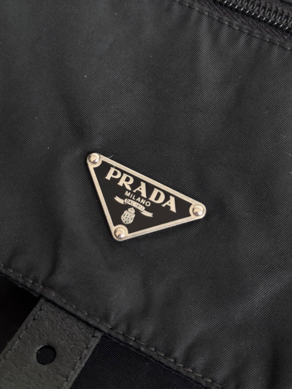 Prada Tessuto Black Nylon Shoulder Bag