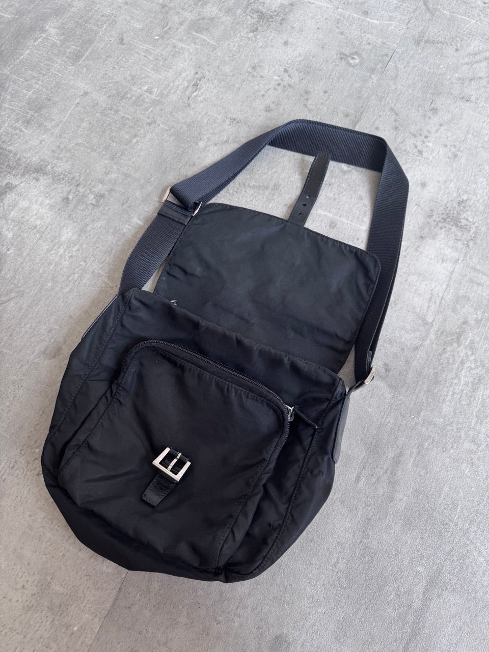 Prada Tessuto Black Nylon Shoulder Bag