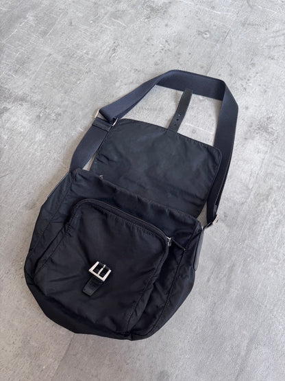 Prada Tessuto Black Nylon Shoulder Bag