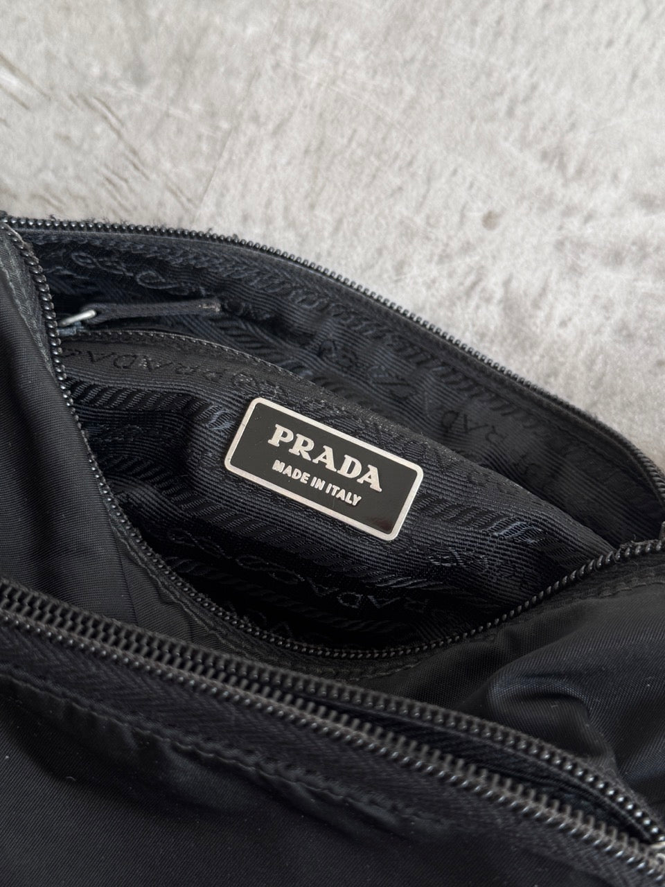 Prada Tessuto Black Nylon Shoulder Bag