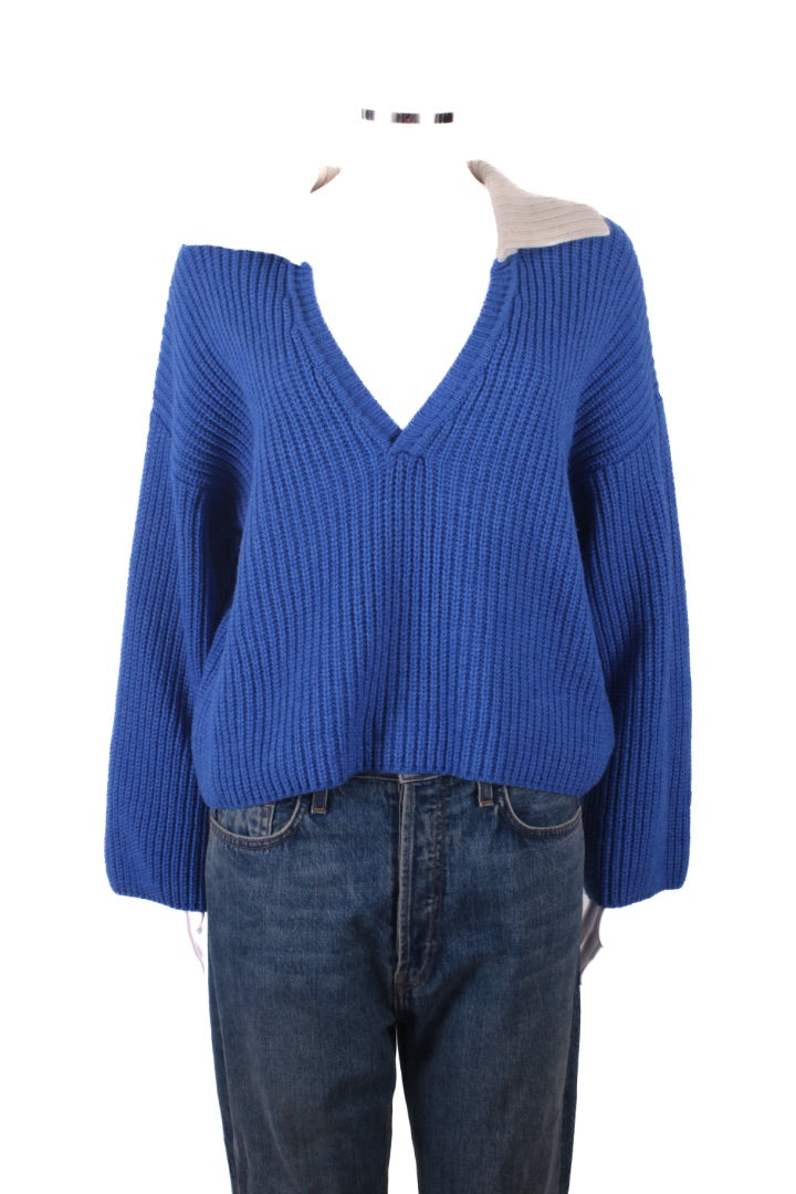 Baum und Pferdgarten Jumper cream collar Royal Blue/cream S | Small, Blue