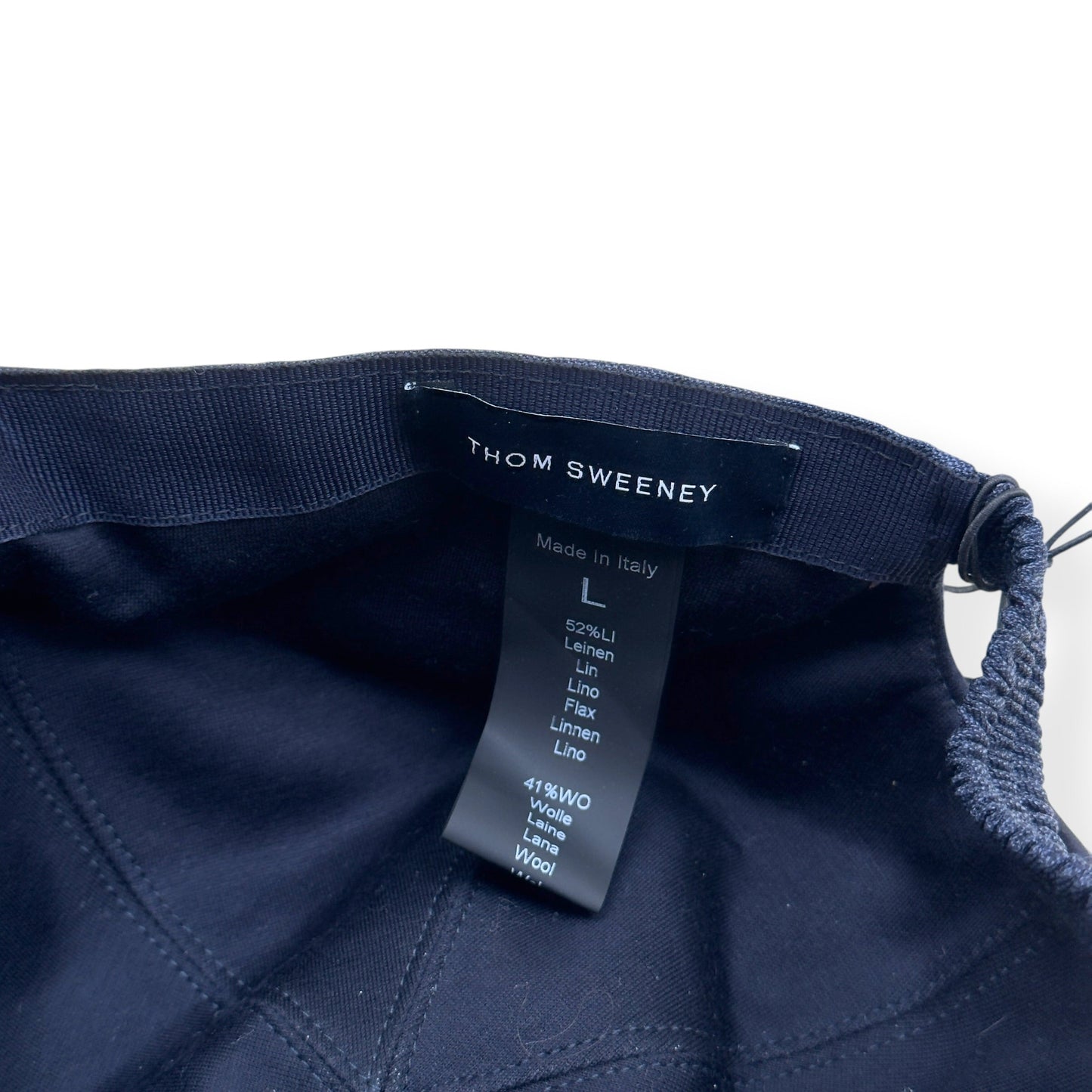 THOM SWEENEY LINEN WOOL BASEBALL CAP NAVY O/S | O/S, Navy
