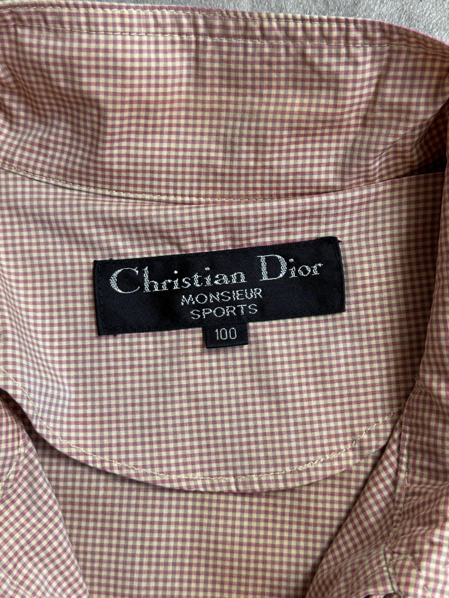 Christian Dior Nylon Orange Check Lighweight Bomber Jacket