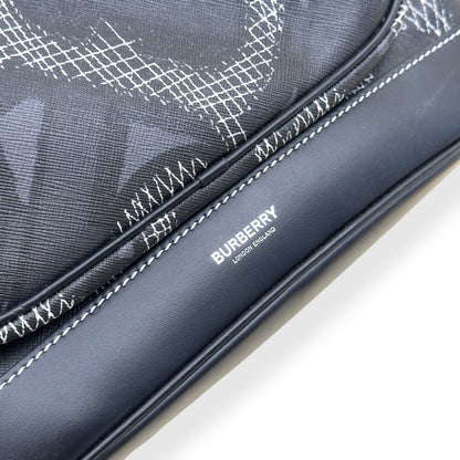 BURBERRY MONOGRAM PRINT LEATHER BACKPACK BLACK O/S | O/S, Black