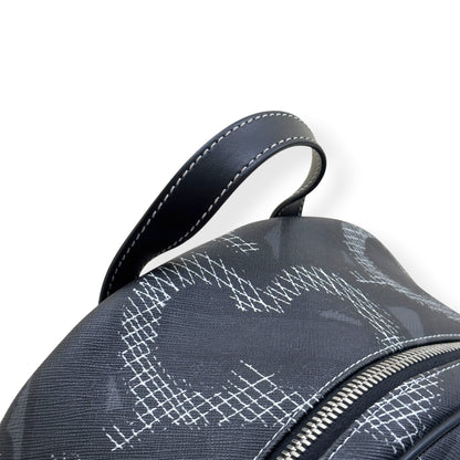 BURBERRY MONOGRAM PRINT LEATHER BACKPACK BLACK O/S | O/S, Black